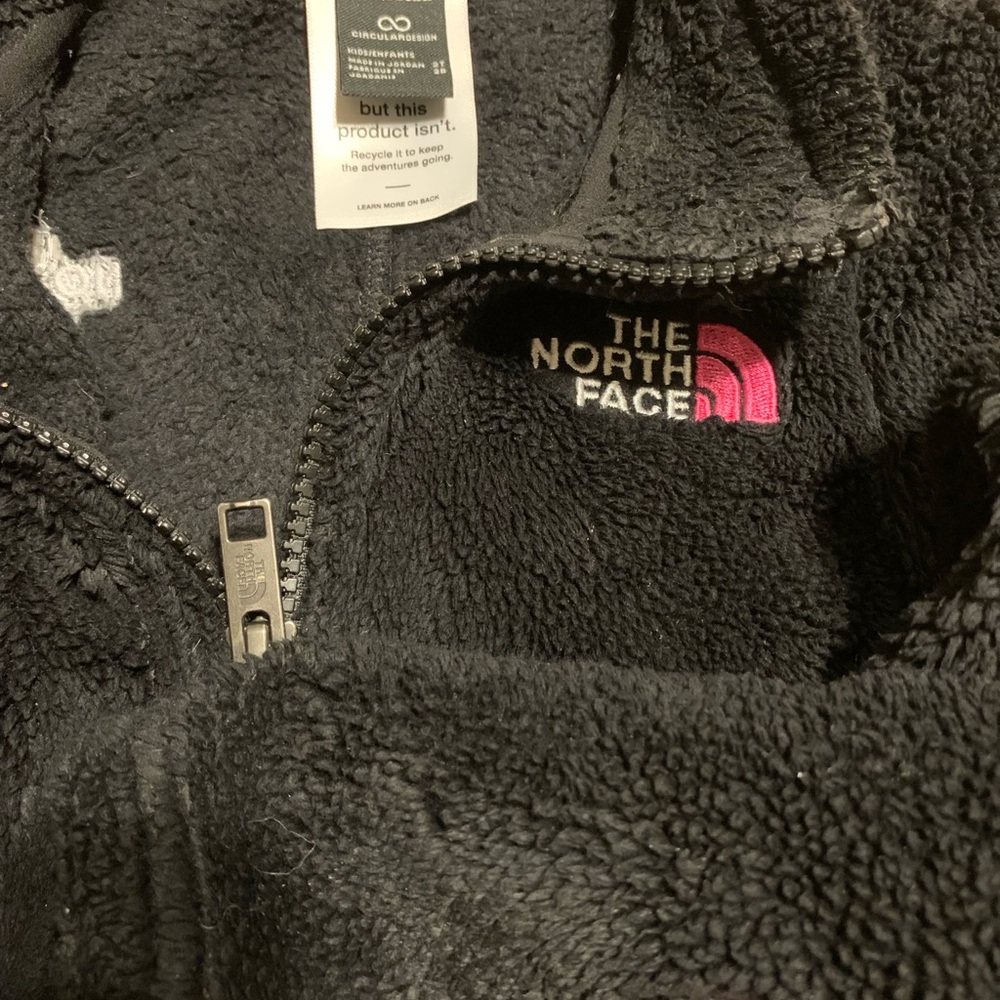 The North Face Black Fleece with Pink Logo